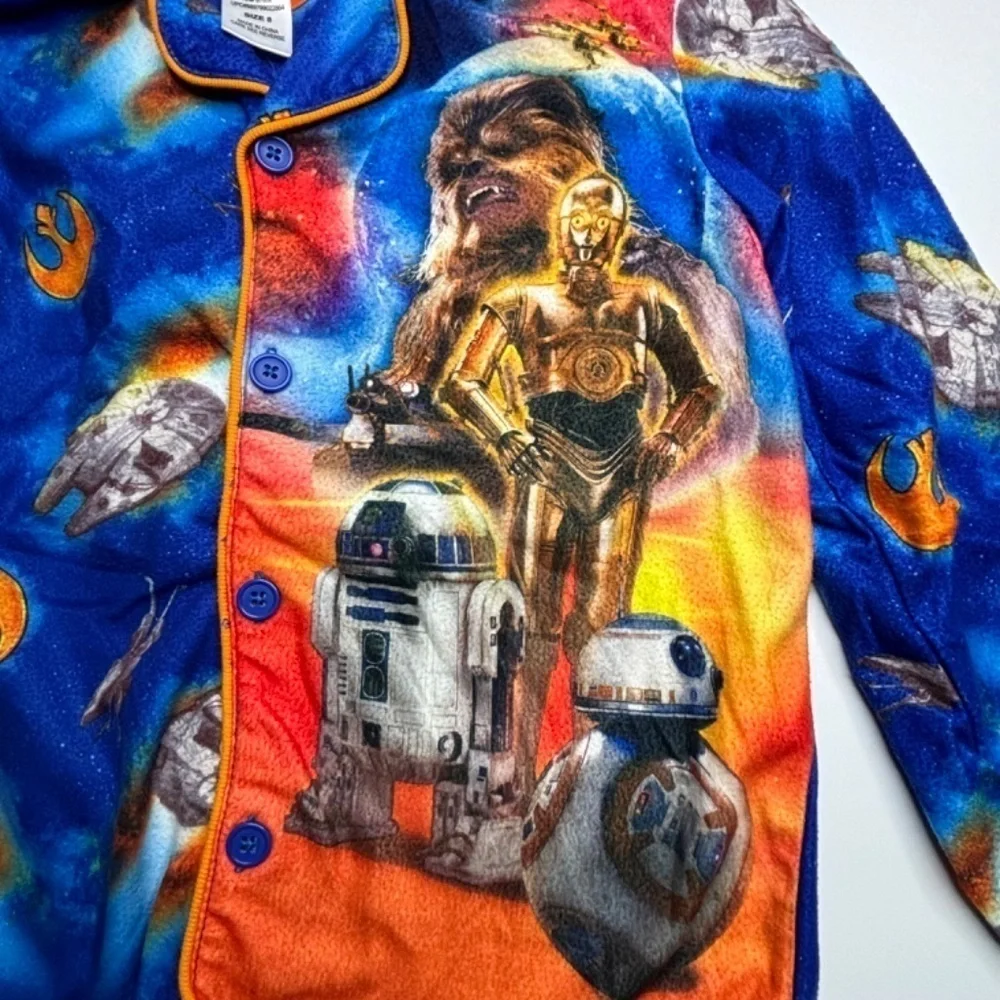 Star Wars Boys Pajama Set Size 8 Top and Bottom